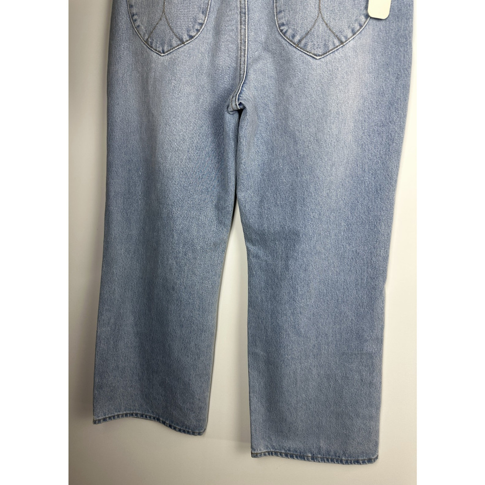 NWT Rollas Heidi Ankle Old Stone Jeans Blue Denim Distressed High Rise Size 30 - Picture 15 of 16